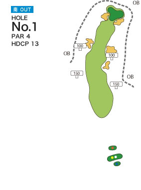 [PGM] 삿포로기타히로시마 골프클럽 미나미 OUT HOLE : 1