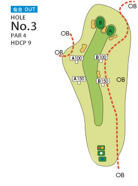 [PGM] 마츠시마치산컨트리클럽 마츠시마.센다이코스  센다이 OUT HOLE : 3