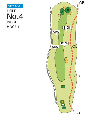 [PGM] 마츠시마치산컨트리클럽 마츠시마.센다이코스  센다이 OUT HOLE : 4