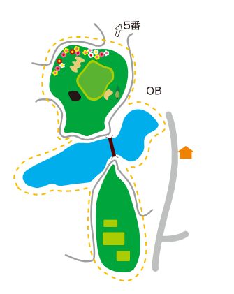 도마코(토마코)마이골프리조트72 에미나골프클럽 히가시 OUT HOLE : 4